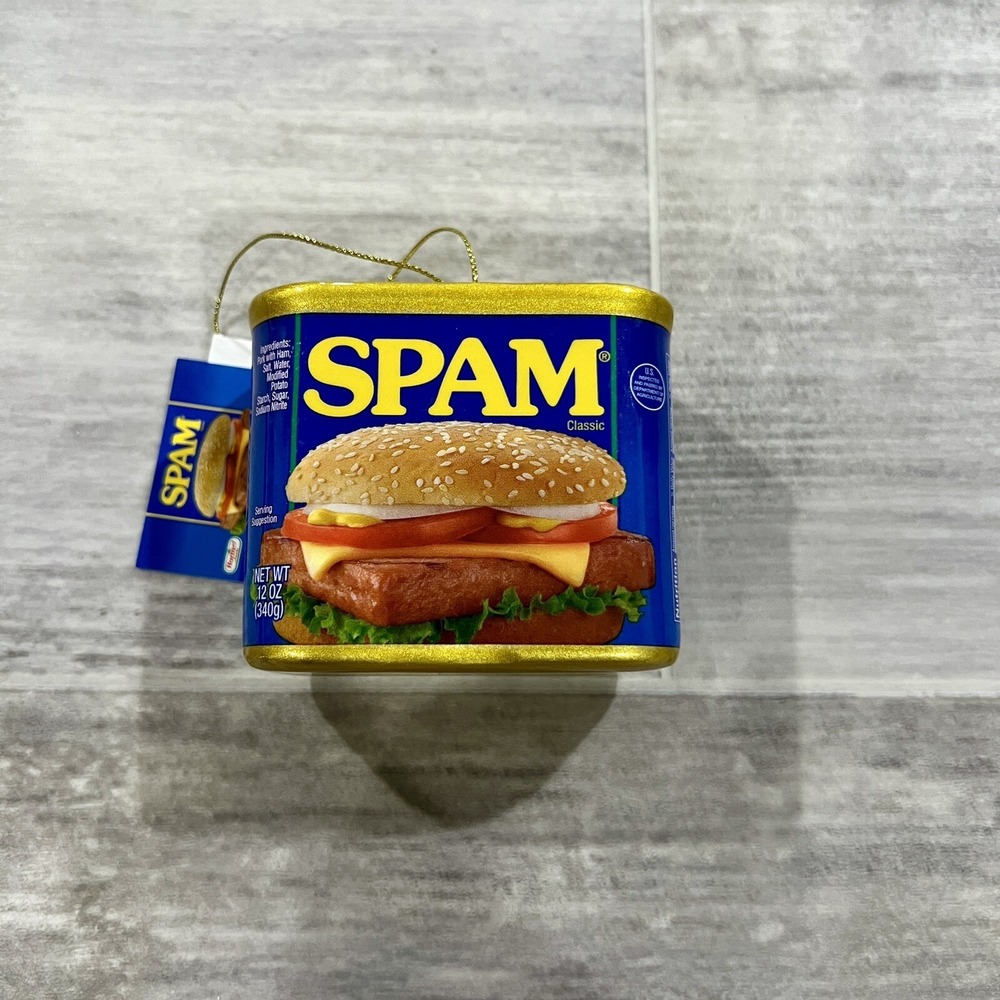 Decoupage Spam Christmas‎ Faux Food Holiday Ornament 3" Decoration 2023 New